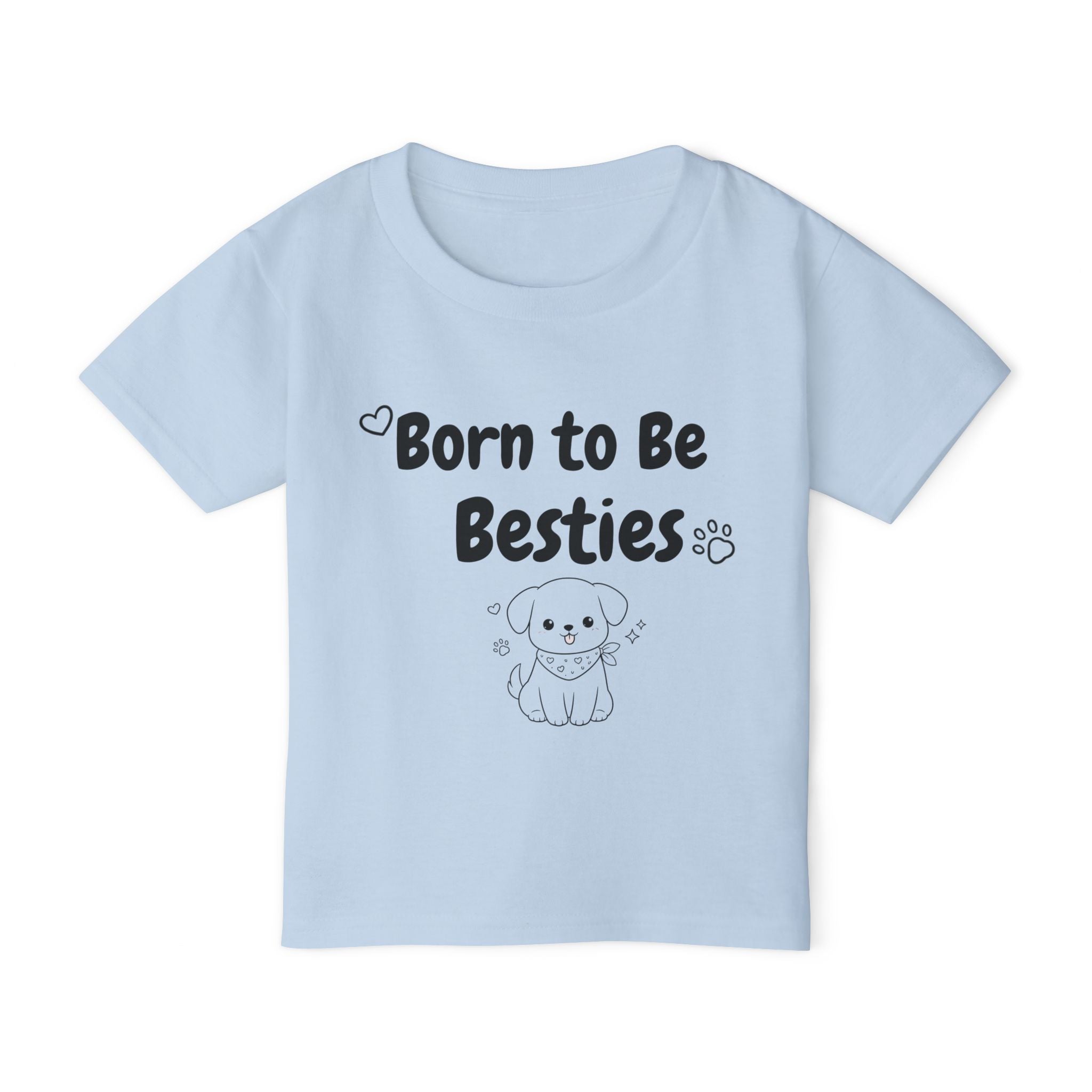 Born to Be Besties Toddler T-Shirt – Cute Puppy Graphic Kids Tee
