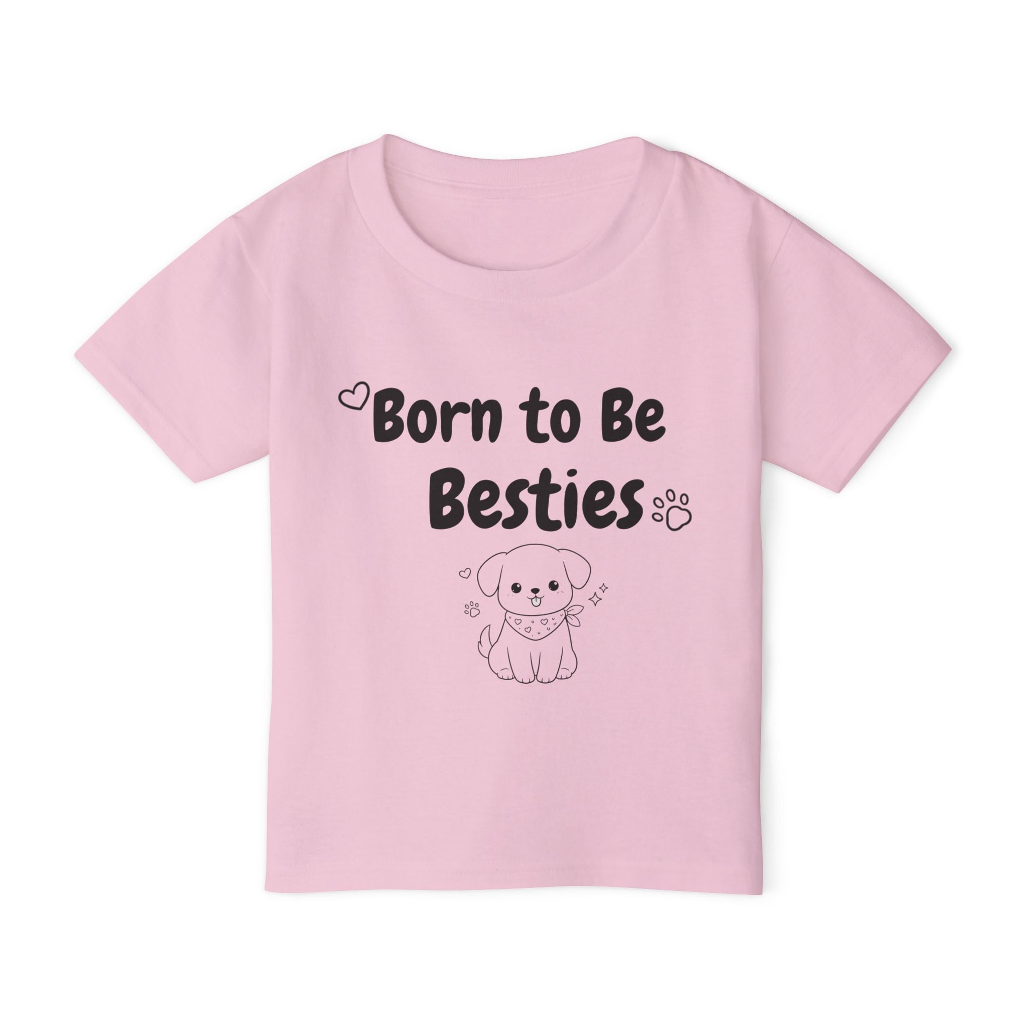 Born to Be Besties Toddler T-Shirt – Cute Puppy Graphic Kids Tee